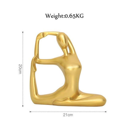 Area Golden Yoga Padmasana Statuette