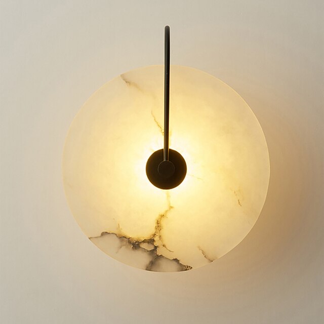 Miravique White Marble Wall Sconce