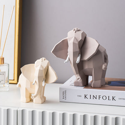 Modern Geometric Elephant Sculpture