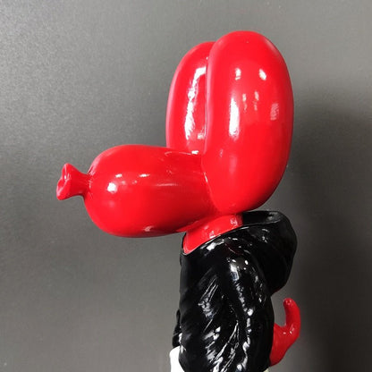 Balloon Dog in Hoodie Street Art Sculpture