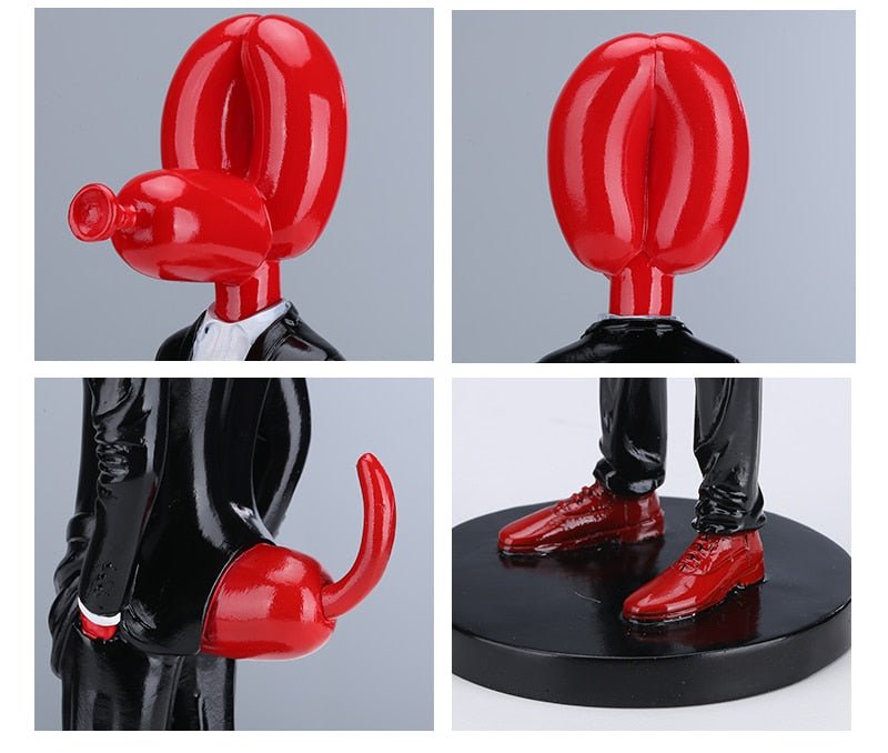 Balloon Dog in Suit Street Art Statue