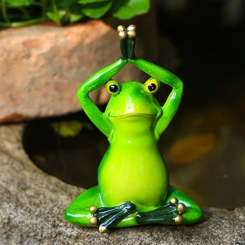 Yoga Frog Figurines