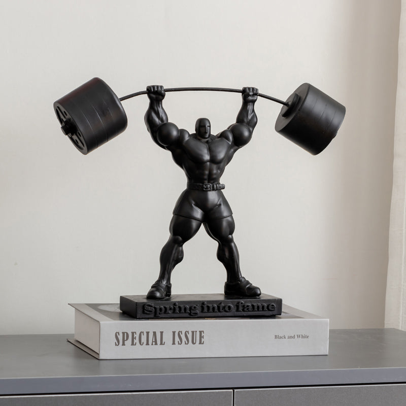 Weightlifting Hercules Decor Statue