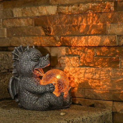 Garden statue - Draconis - Solar Lighting - Resin Dragon Statue