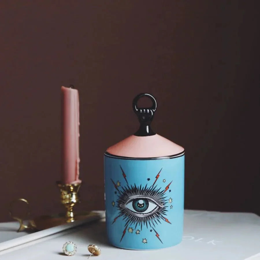 Big Eye' Starry Sky Candle Holder With Lid