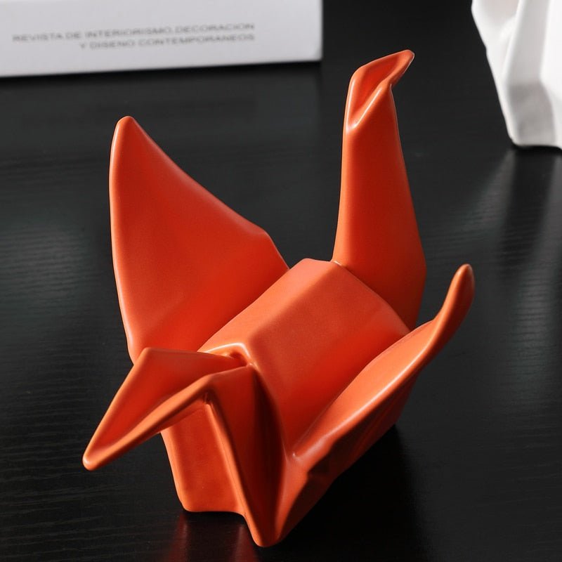 Bird Abstract Origami Ceramic Home Decor Sculpture