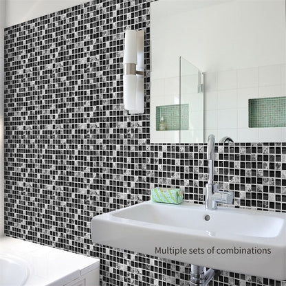 Black and White Mosaic Self Adhesive 3D DIY Tiles