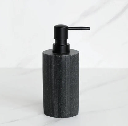 Black Lava Stone Bathroom Accessories Set