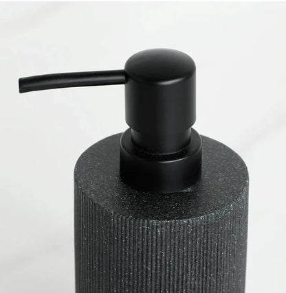 Black Lava Stone Bathroom Accessories Set