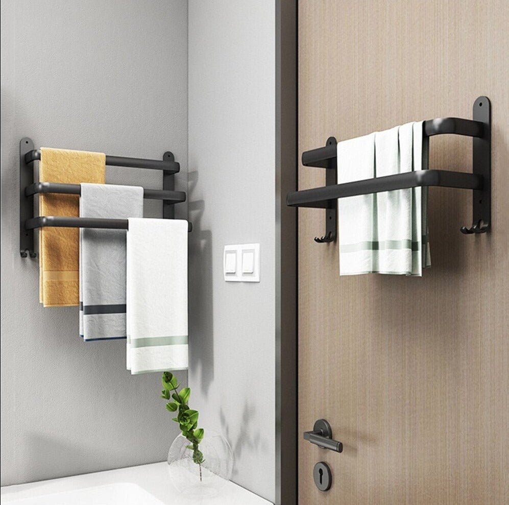 Black Metal Bathroom Towel Rail