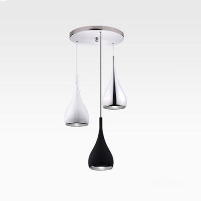 Black, White & Silver Minimalist LED Pendant Lights