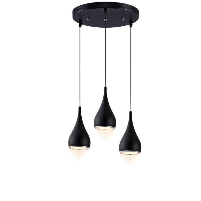 Black, White & Silver Minimalist LED Pendant Lights