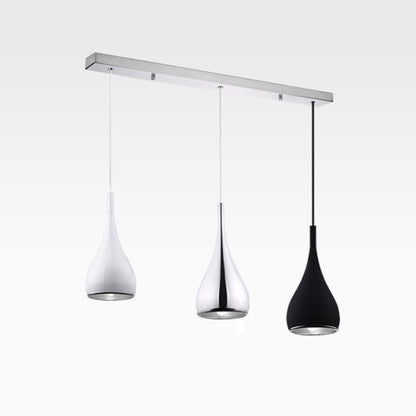 Black, White & Silver Minimalist LED Pendant Lights