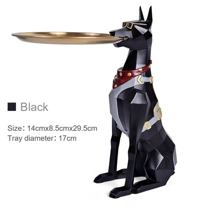 Geometric Doberman Key Tray