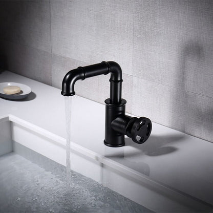 Miravique Brass Rotary Handle Bathroom Faucet