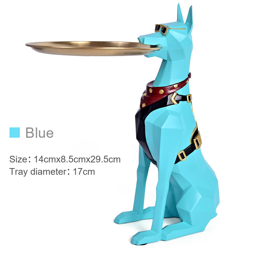 Geometric Doberman Key Tray