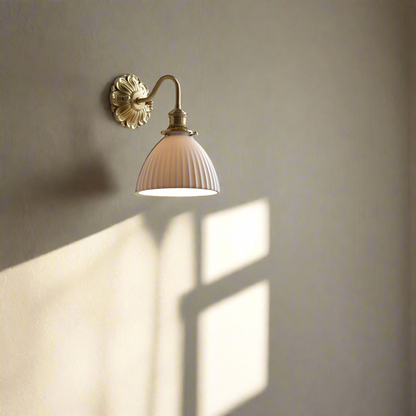 CeramiLuxe - Distinctive Brass and Ceramic Wall Light