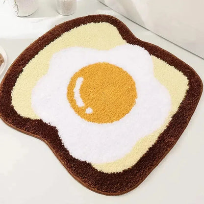 Egg and Toast Tufted Rug & Bath Mat