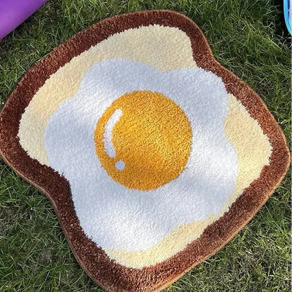 Egg and Toast Tufted Rug & Bath Mat