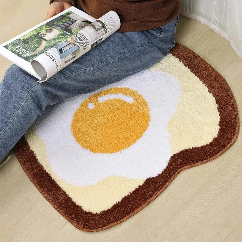 Egg and Toast Tufted Rug & Bath Mat