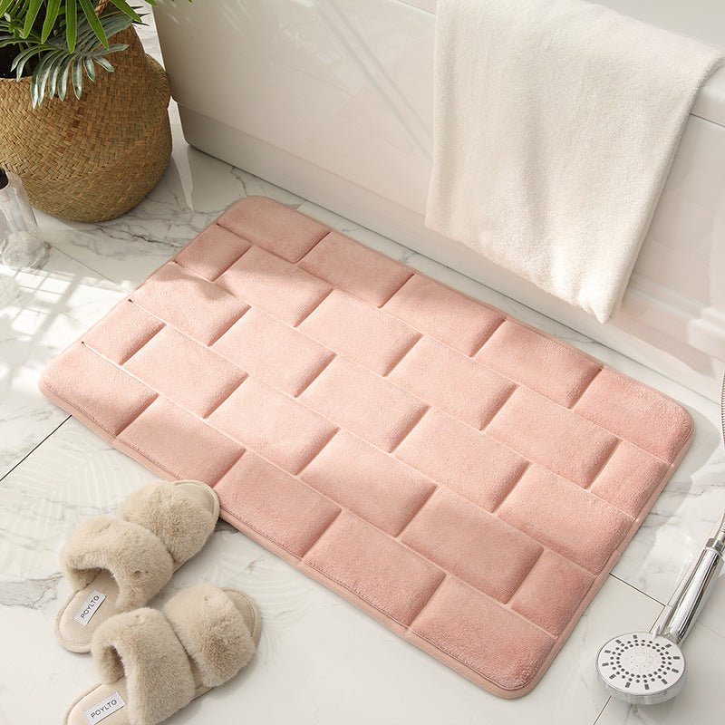 Brickwork Pattern Bathroom Mat