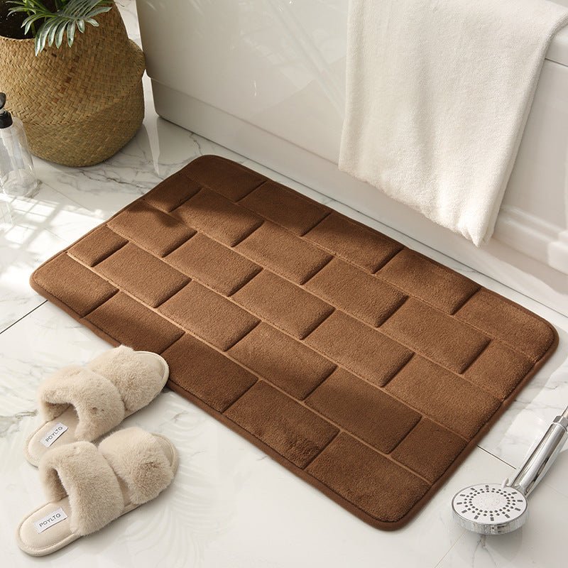 Brickwork Pattern Bathroom Mat