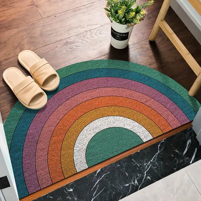 Brightly Coloured Printed Rainbow and Watermelon Doormat