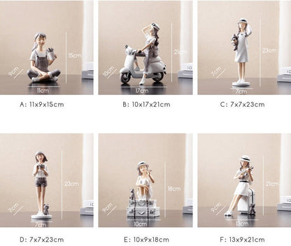 Summer Travel Girls Figurine