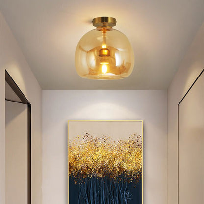 Goldenova - Chic Round Ceiling Lamp in Black and Gold