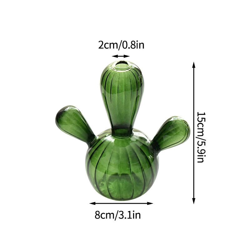 Cactus + Mushroom Shaped Glass Vases