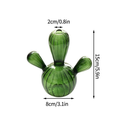 Cactus + Mushroom Shaped Glass Vases