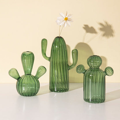 Cactus + Mushroom Shaped Glass Vases