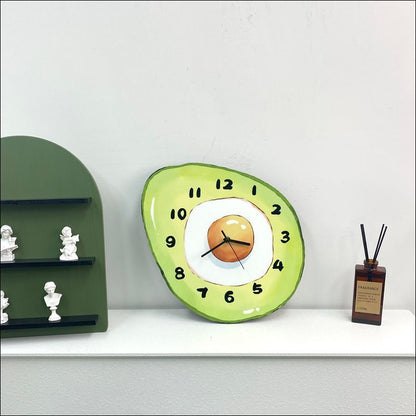 Cartoon Avocado Hanging Wall Clock