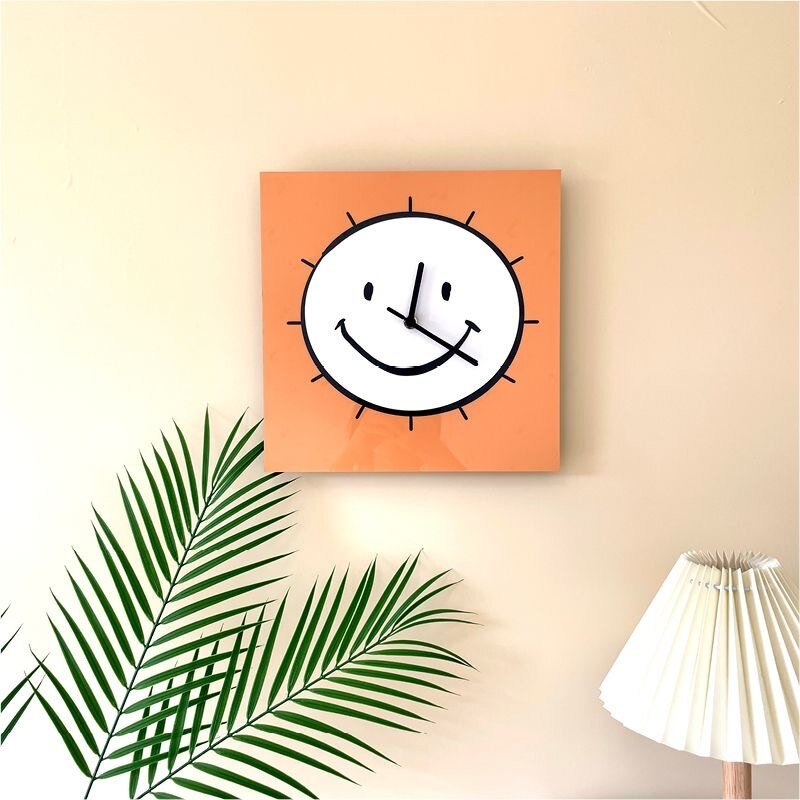 Cartoon Face Digital Wall Clock