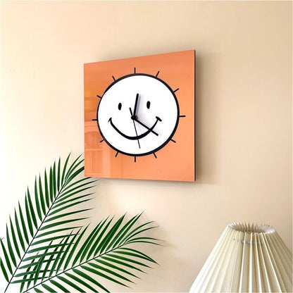 Cartoon Face Digital Wall Clock