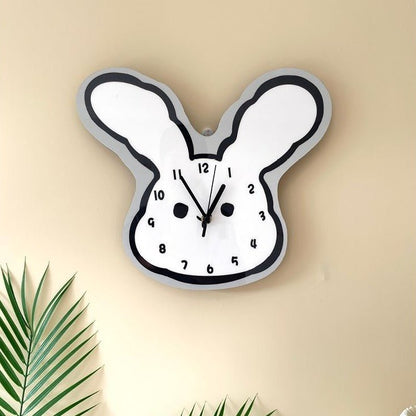 Cartoon Rabbit Ears Wall Clock