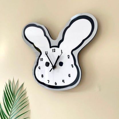 Cartoon Rabbit Ears Wall Clock