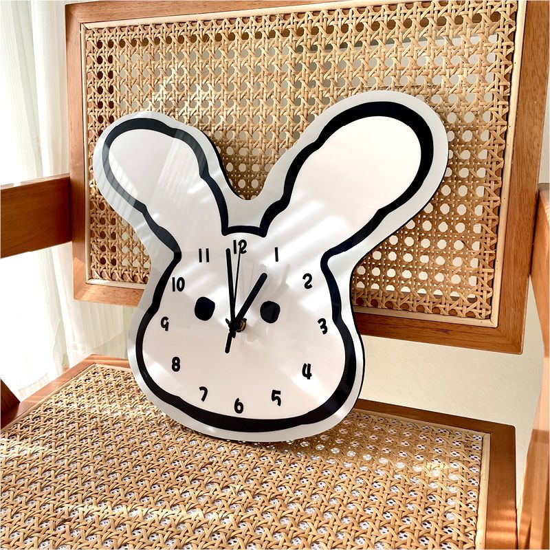 Cartoon Rabbit Ears Wall Clock