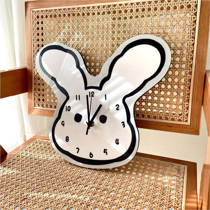 Cartoon Rabbit Ears Wall Clock