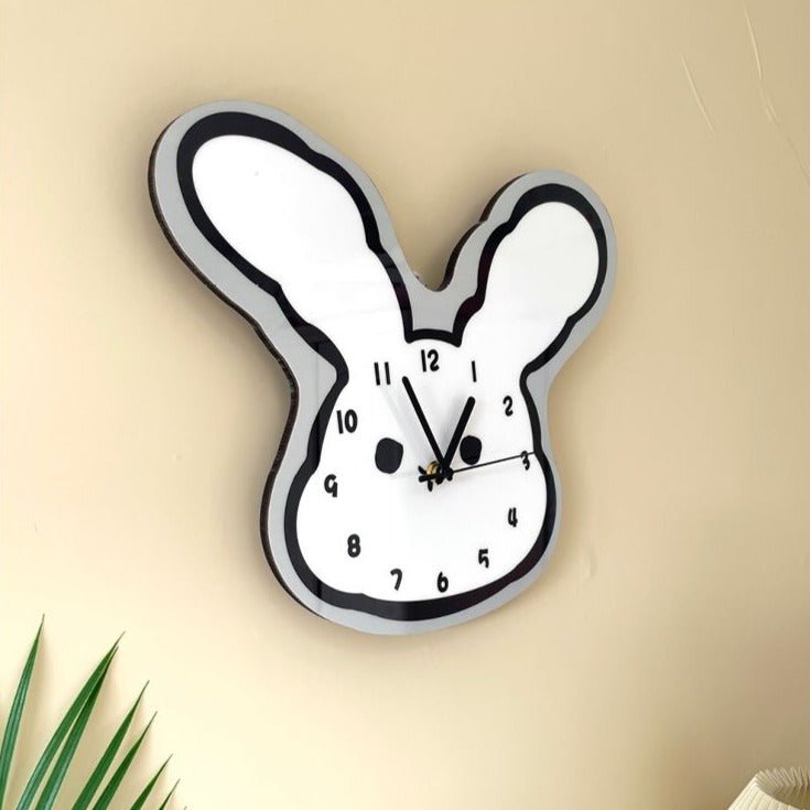 Cartoon Rabbit Ears Wall Clock