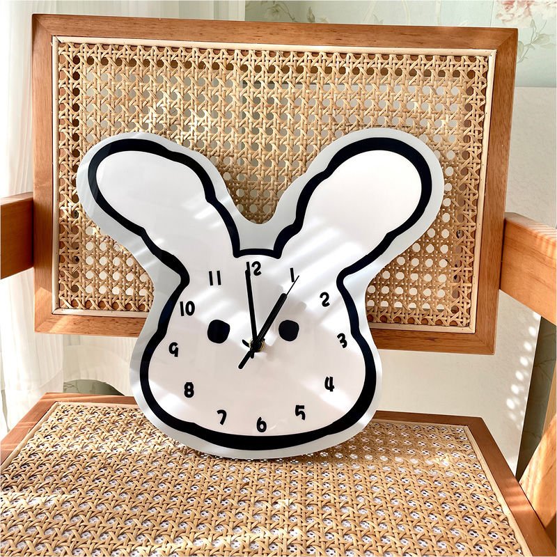 Cartoon Rabbit Ears Wall Clock