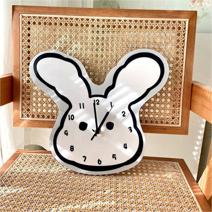 Cartoon Rabbit Ears Wall Clock