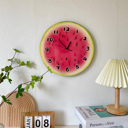 Cartoon Watermelon Fruit Wall Clock