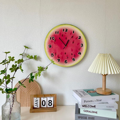 Cartoon Watermelon Fruit Wall Clock