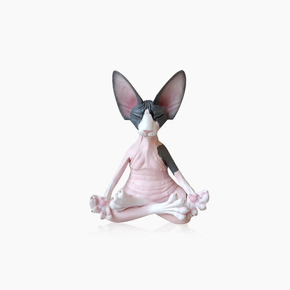 Yoga Sphynx Cat Statue