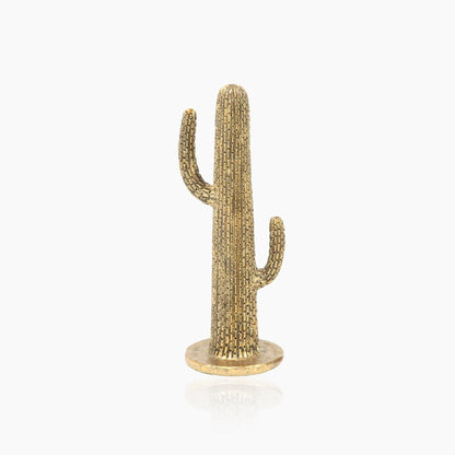 Gold Polystone Cactus Sculpture Set