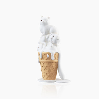 Ice Cream Melting Cat Sculpture