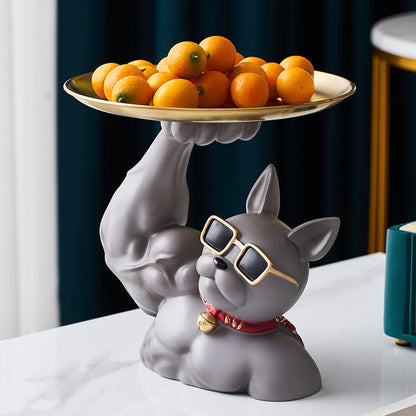 Muscular French Bulldog Candy Tray