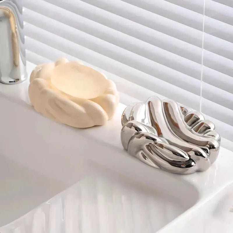 Grooves Ceramic Soap Box