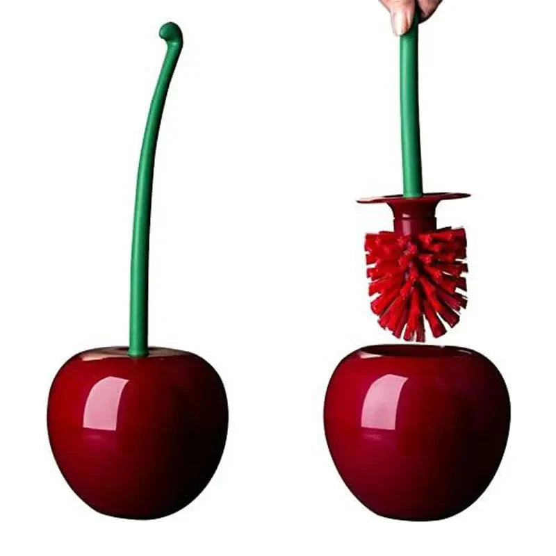 Cherry + Apple Toilet Brush + Holder